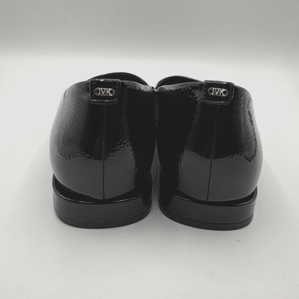 MICHAEL KORS Darrah Ballet Flats Women's‎ Size 8 Black Patent Leather Shoes